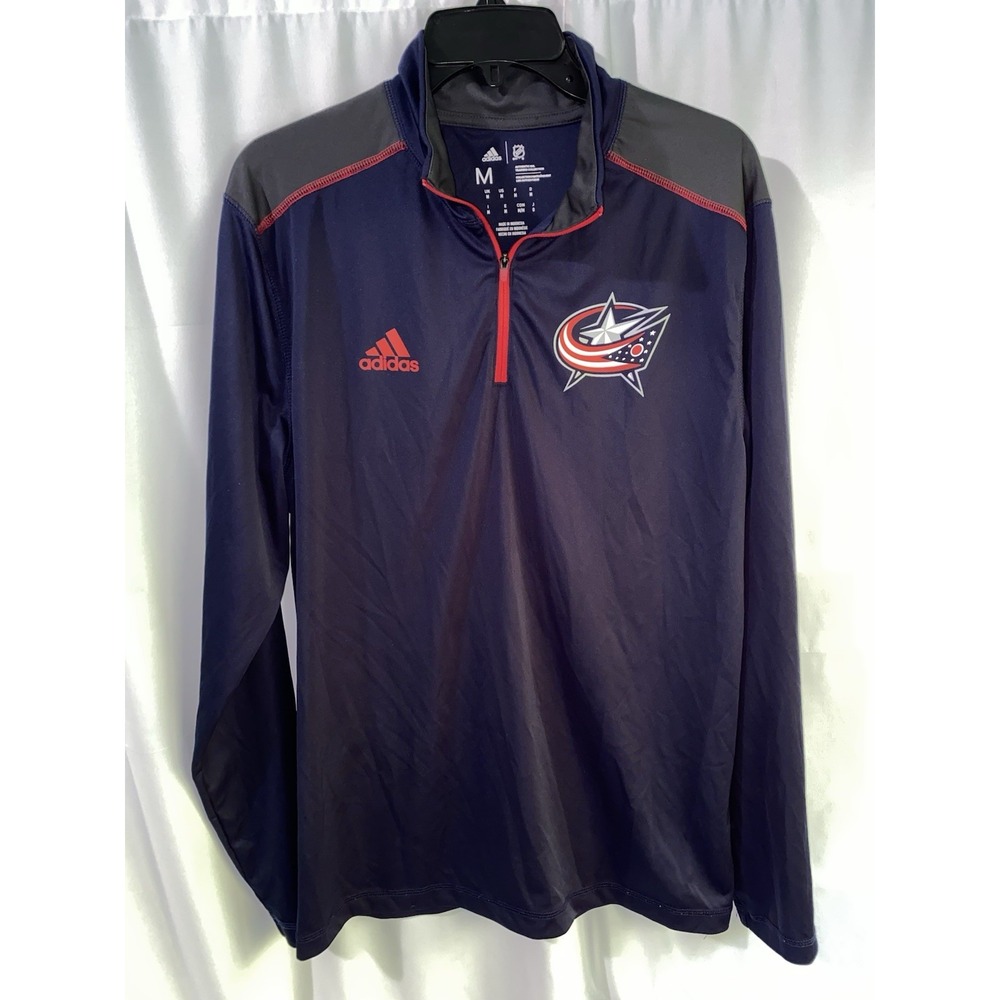 Columbus Blue Jackets Adidas‎ 1/4 Zip Pullover Mens Medium